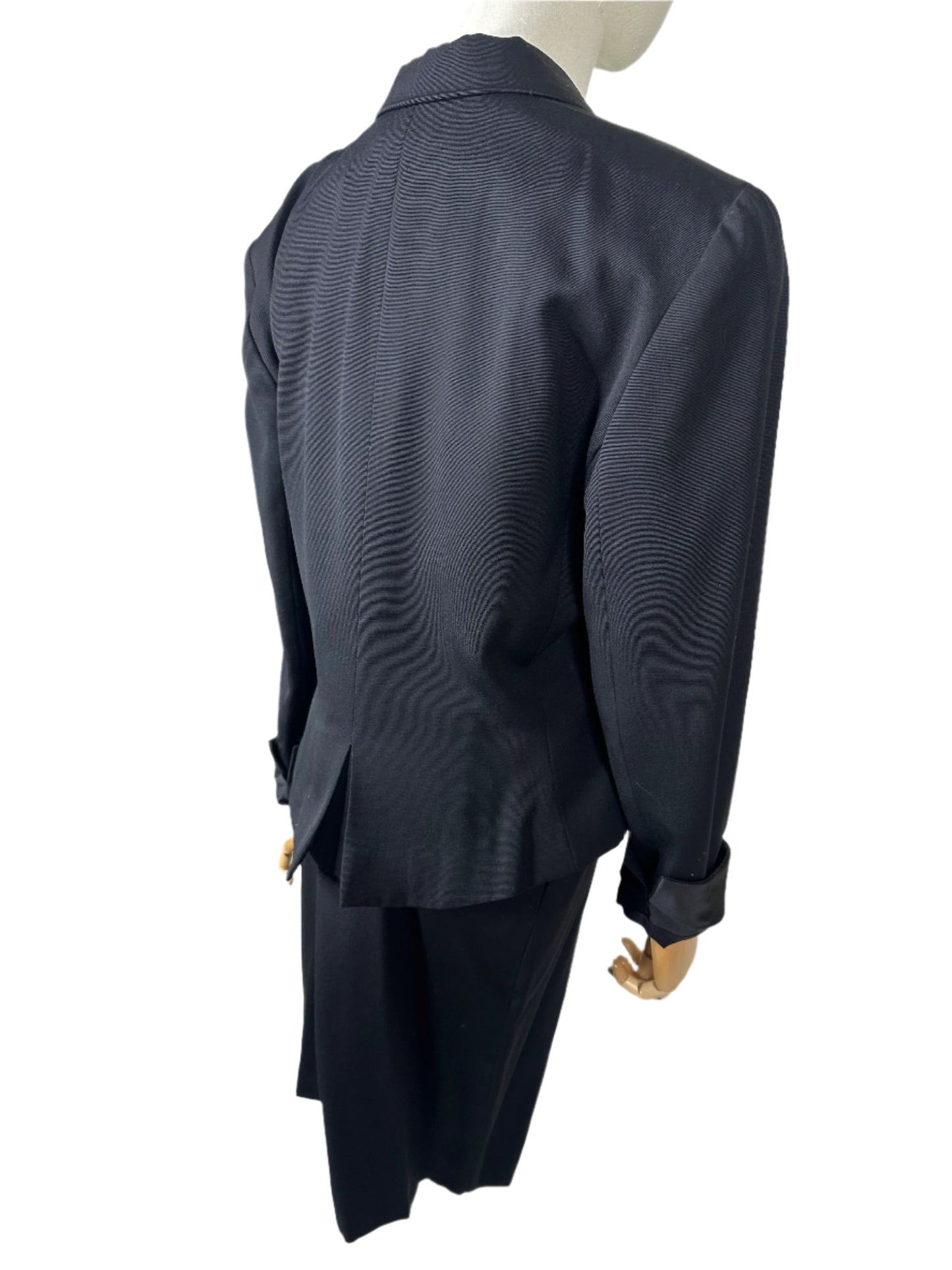 Christian Dior, Black Jacket & Skirt Suit Set 1980s