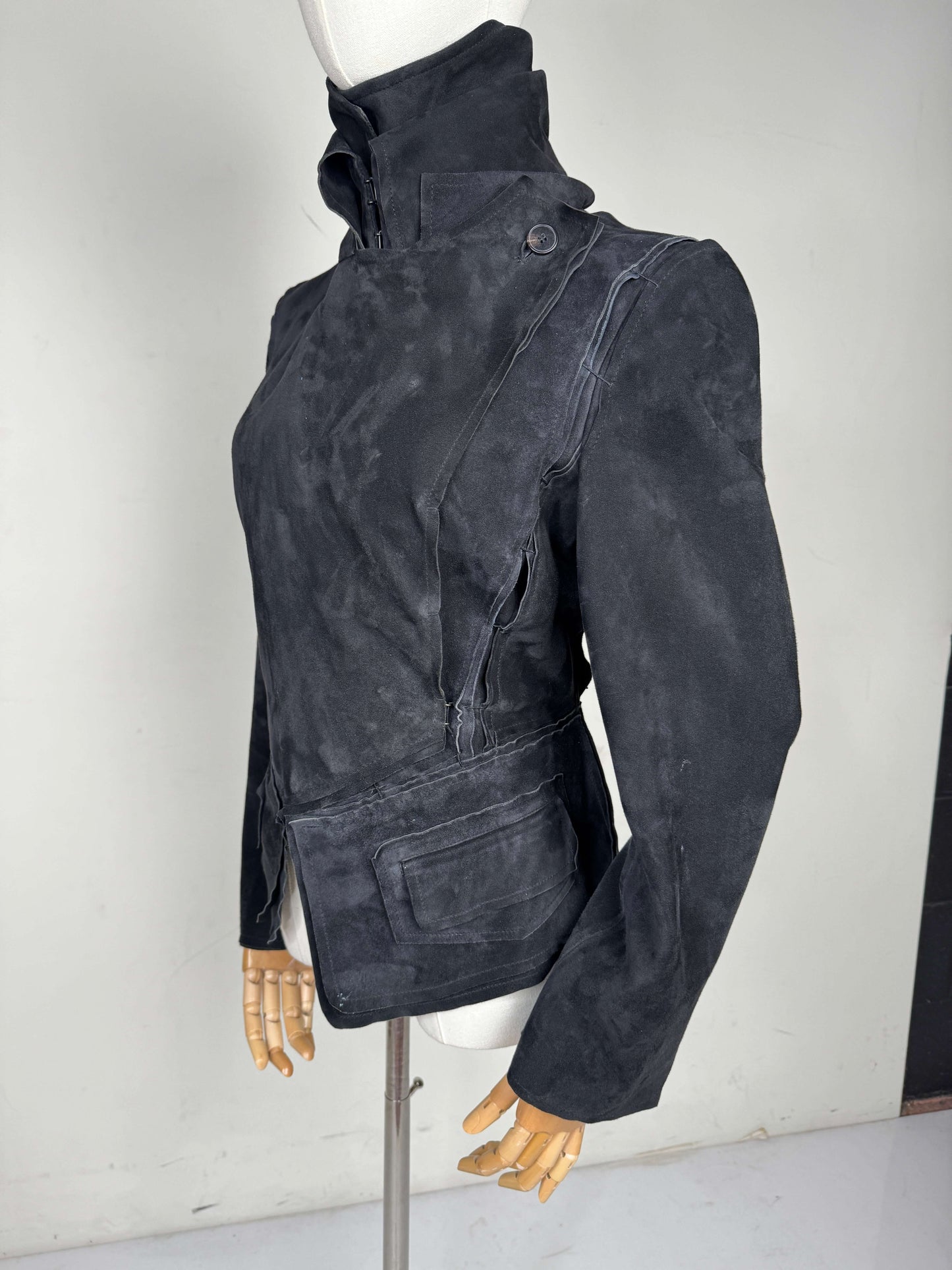 Yves Saint Laurent Black Suede Jacket EU 36 Y2K