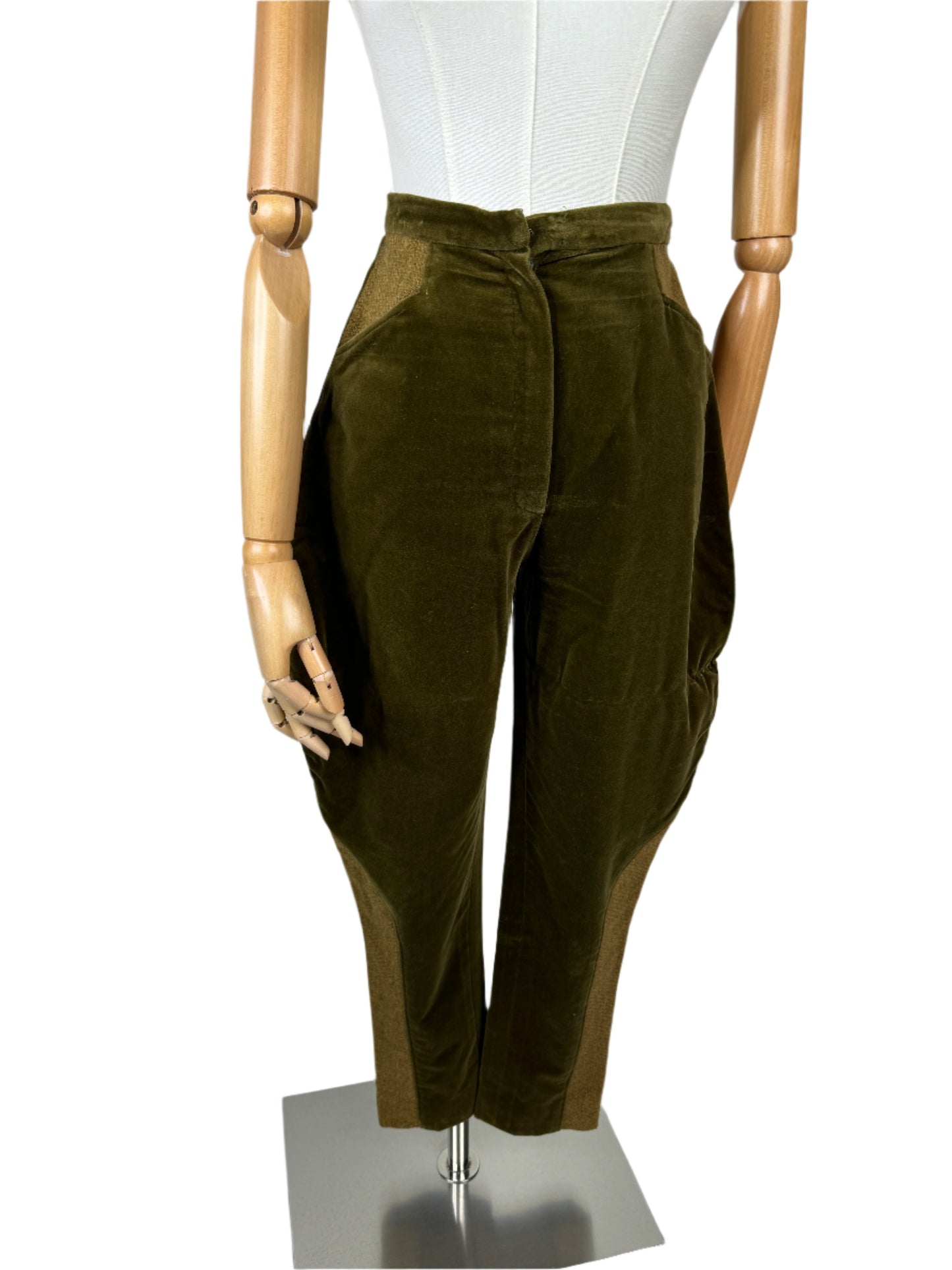 Green Velour Classic Jodhpurs 1950s