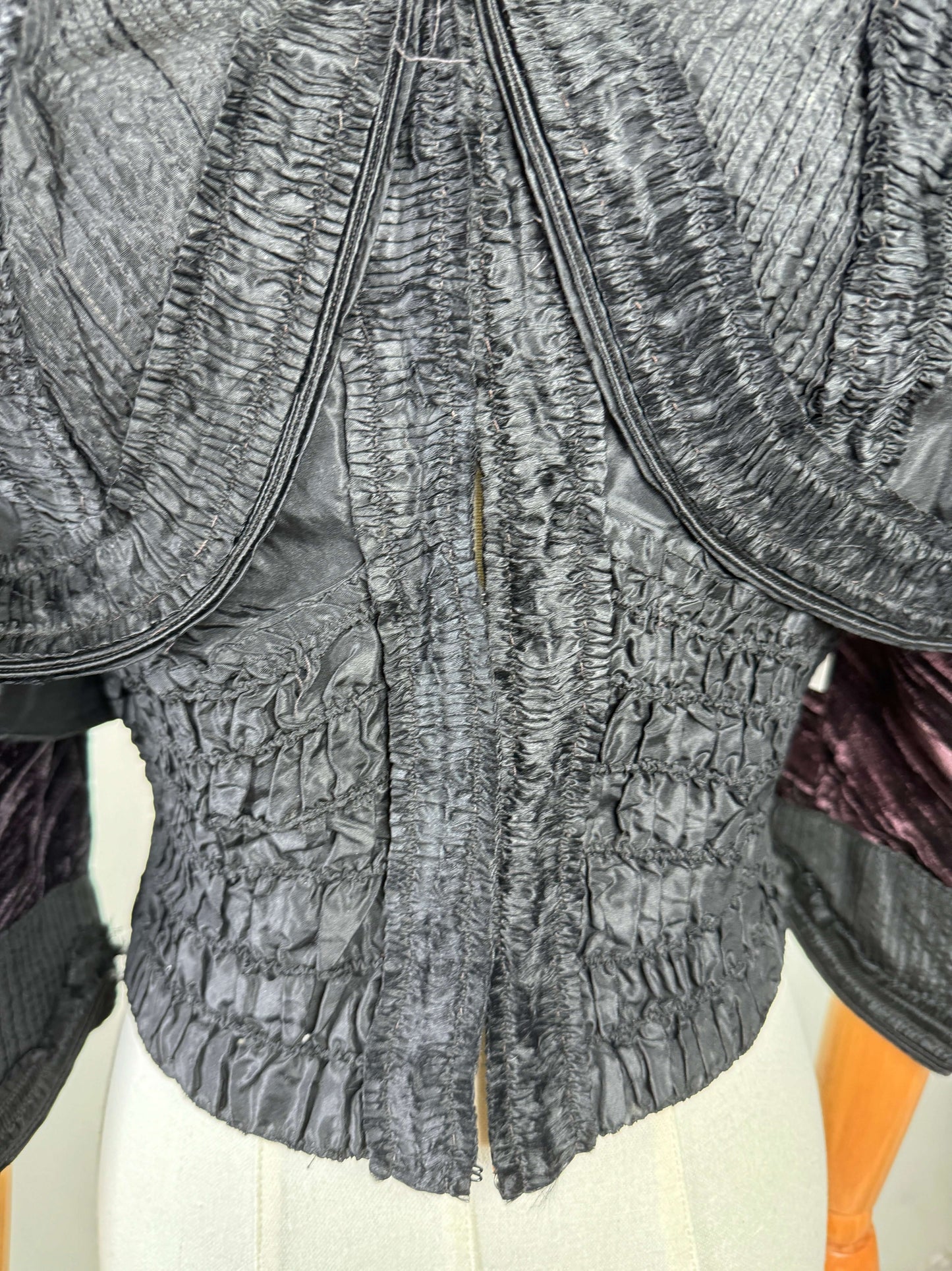 Black Pintuck & Velvet Bolero 1900s