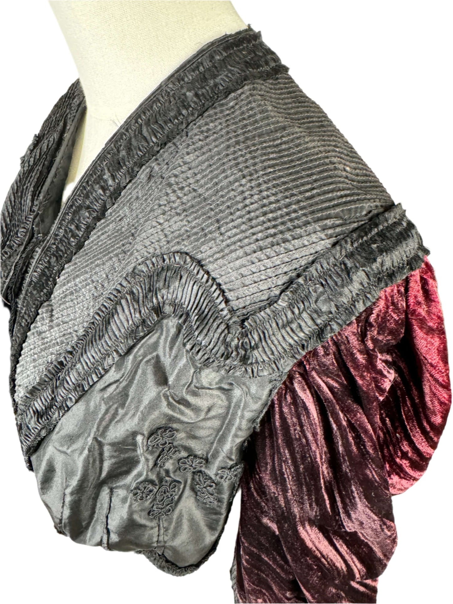Black Pintuck & Velvet Bolero 1900s