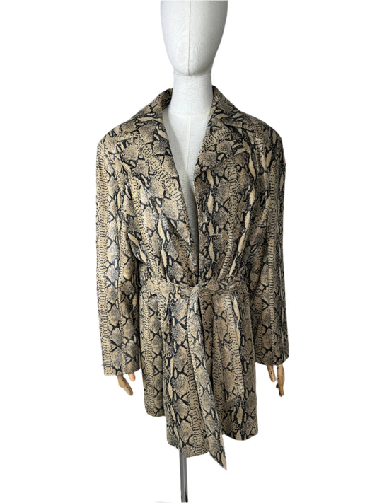 Pelle Studio, Leather Snake Trench Coat 1990s