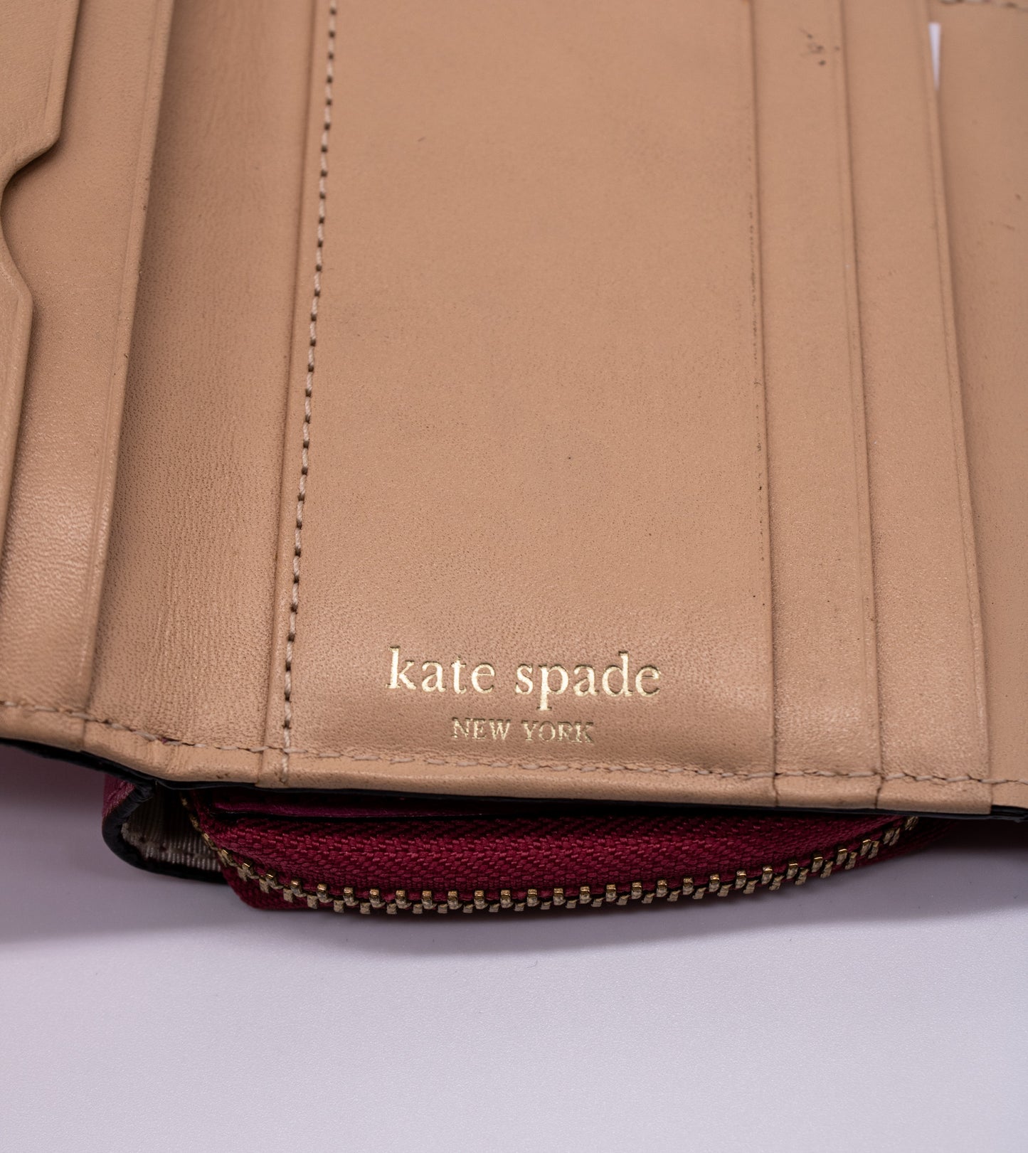 Kate Spade, Pink Ostrich Leather Wallet Y2K