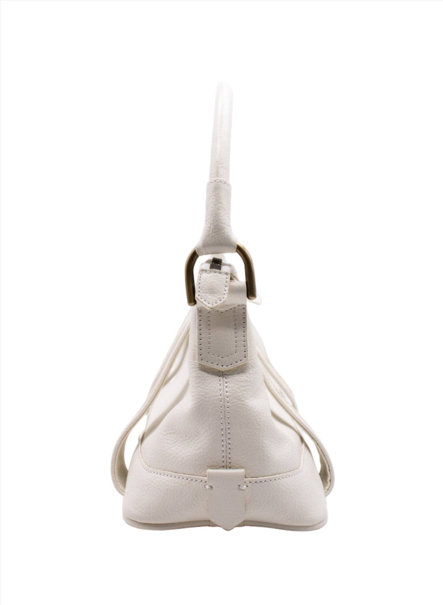Burberry Shoulder Bag White Leather Y2K