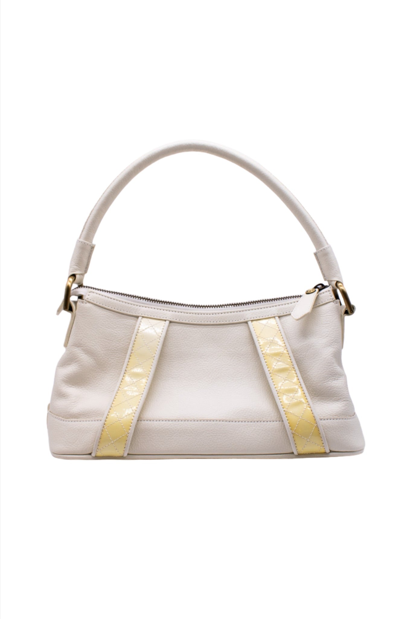 Burberry Shoulder Bag White Leather Y2K