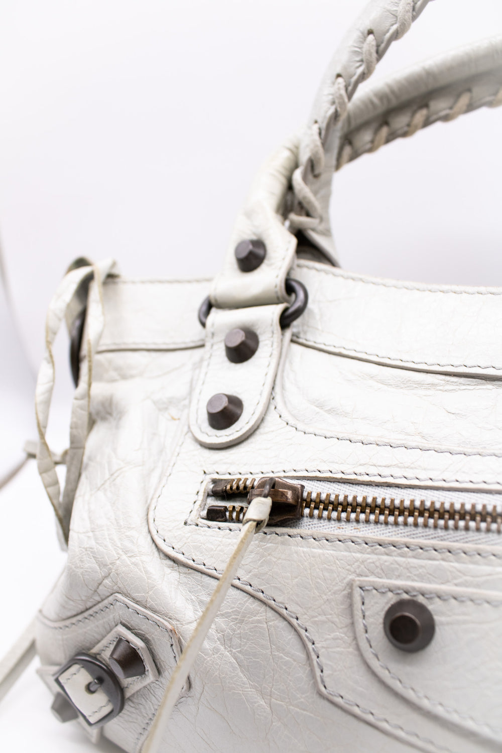 Balenciaga Classic The First Hand Bag in White Leather