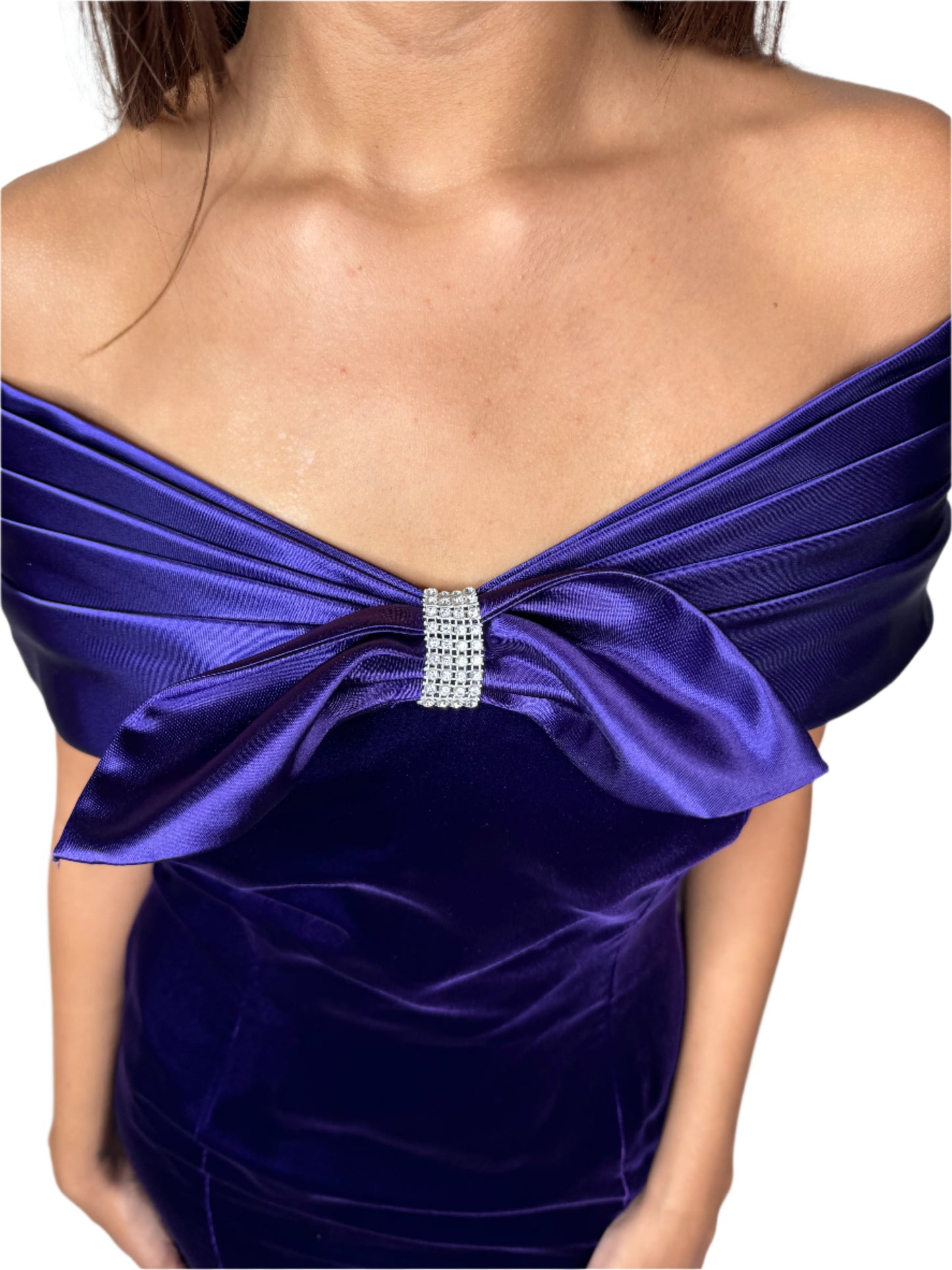 Purple Velvet Evening Gown 1990s