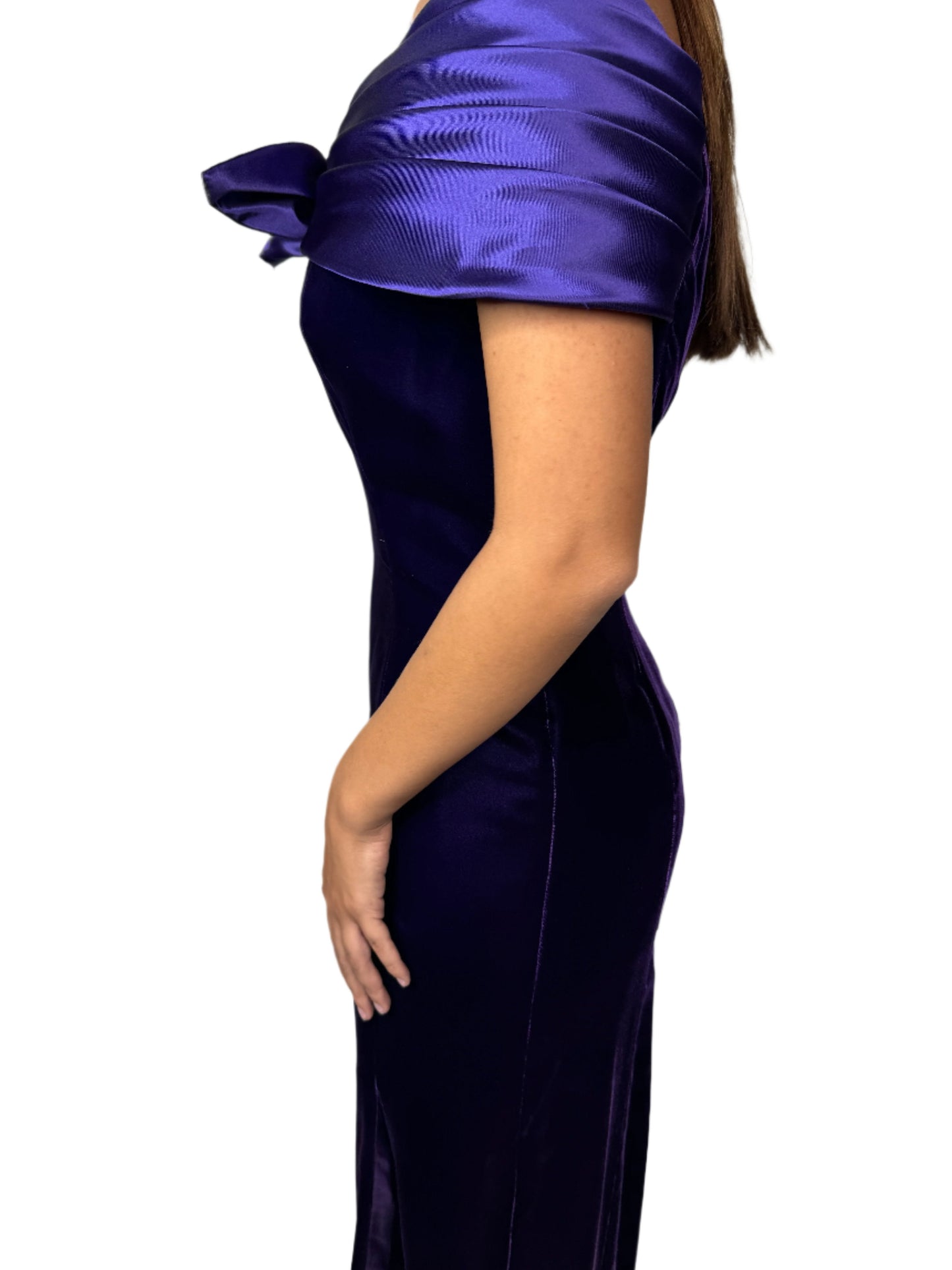 Purple Velvet Evening Gown 1990s