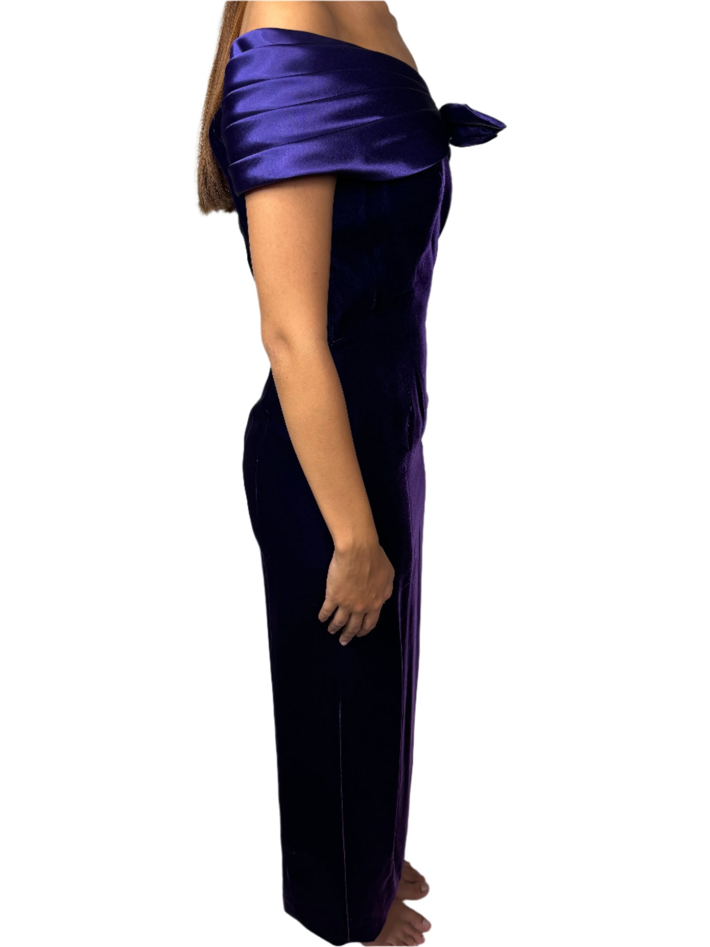Purple Velvet Evening Gown 1990s