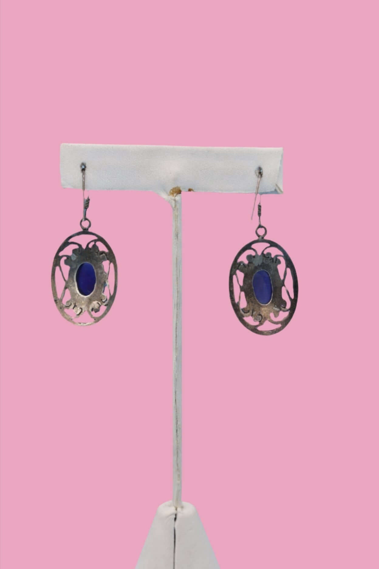 Amethyst & Sterling Dangle Earrings 1960s