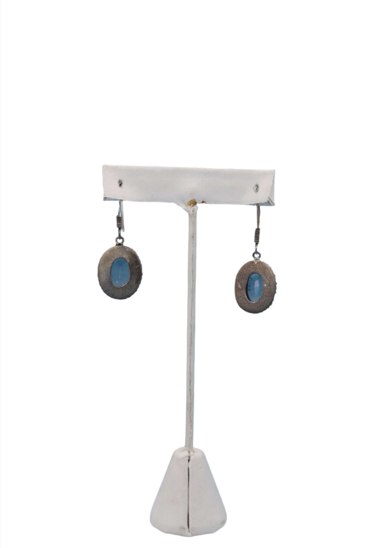 Mystic Topaz & Sterling Dangle Earrings 1970s