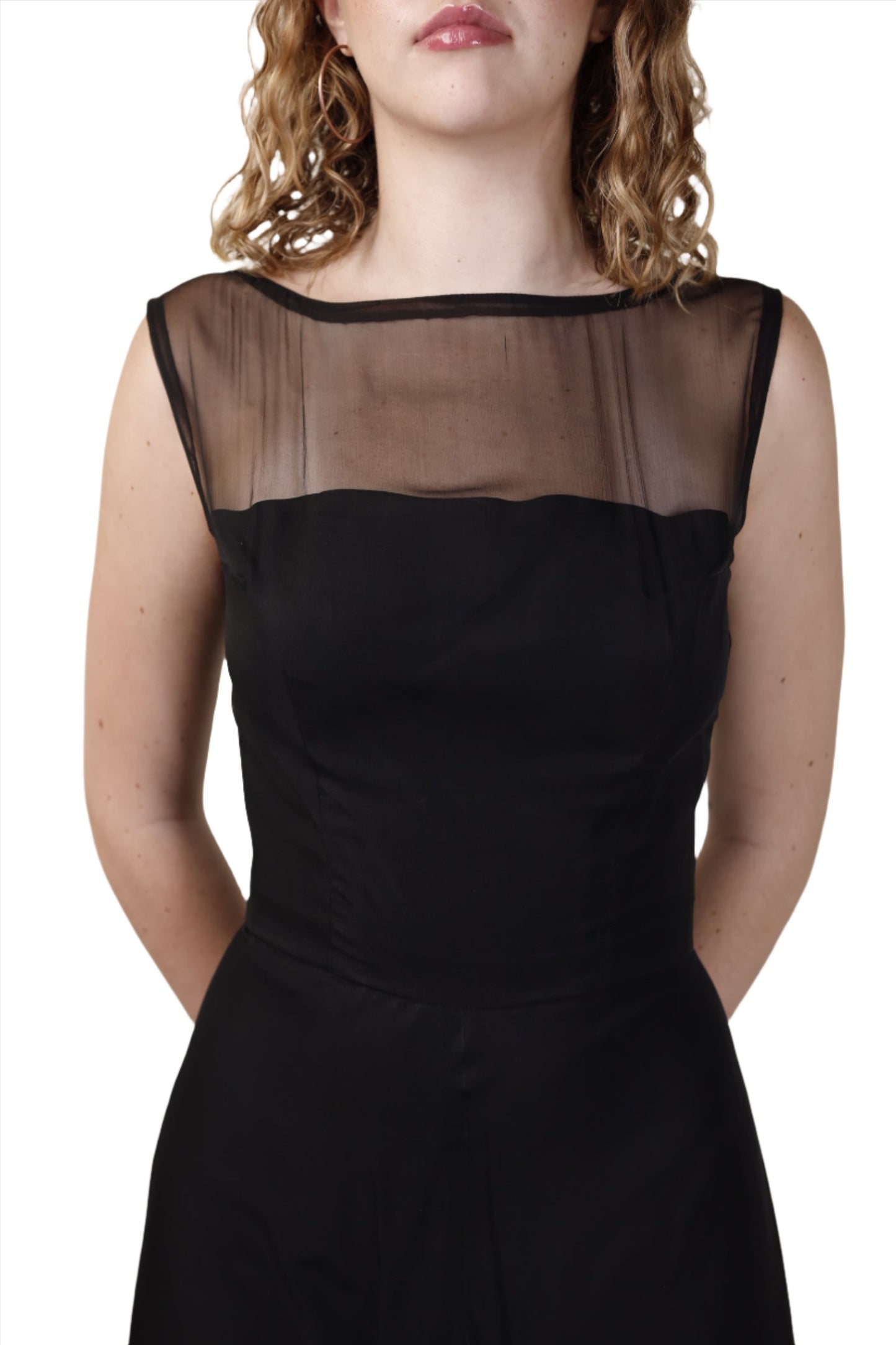 Black Chiffon Flamenco Evening Gown 1980s