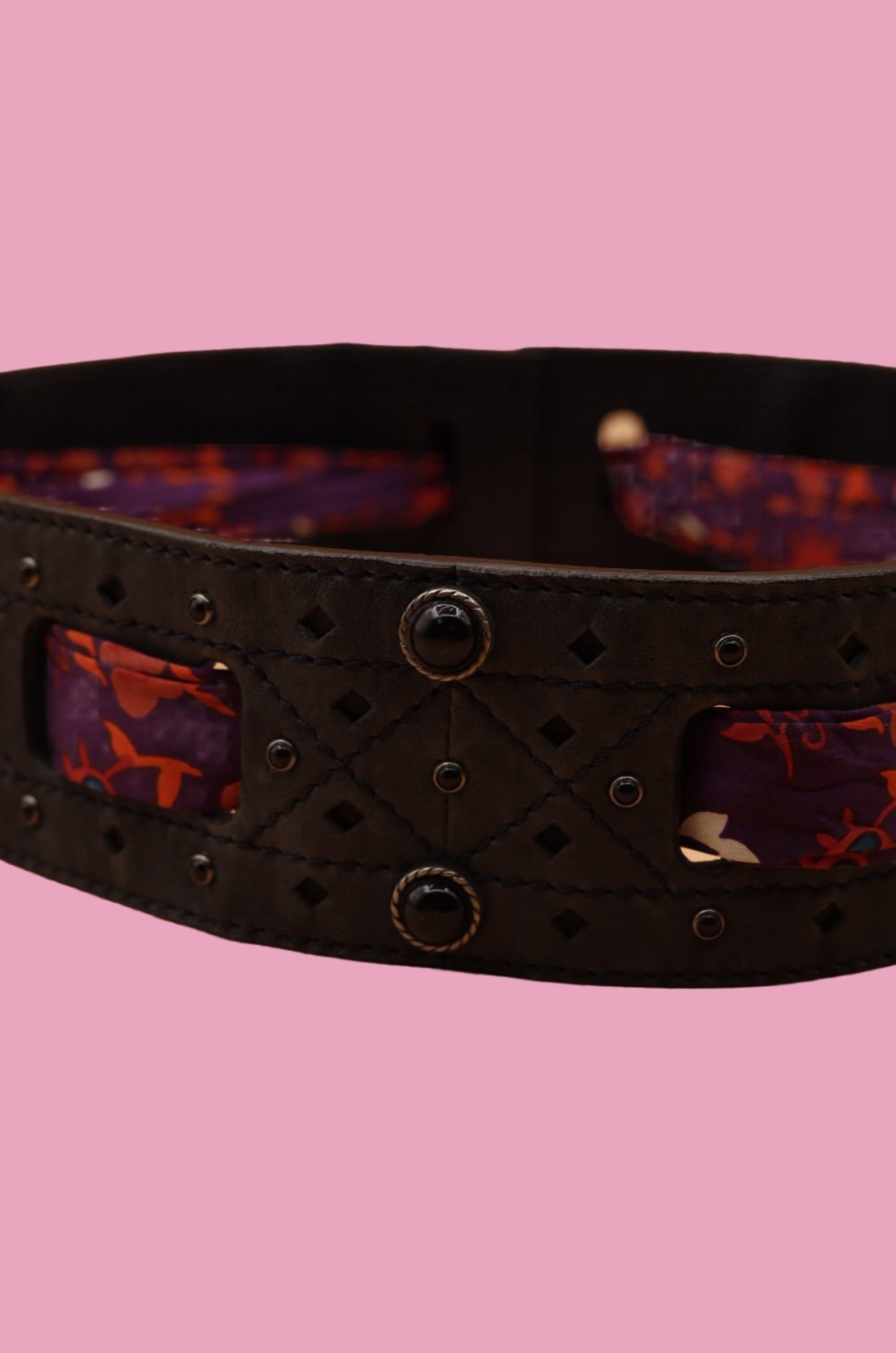 Christian Dior Black Leather Belt Y2K