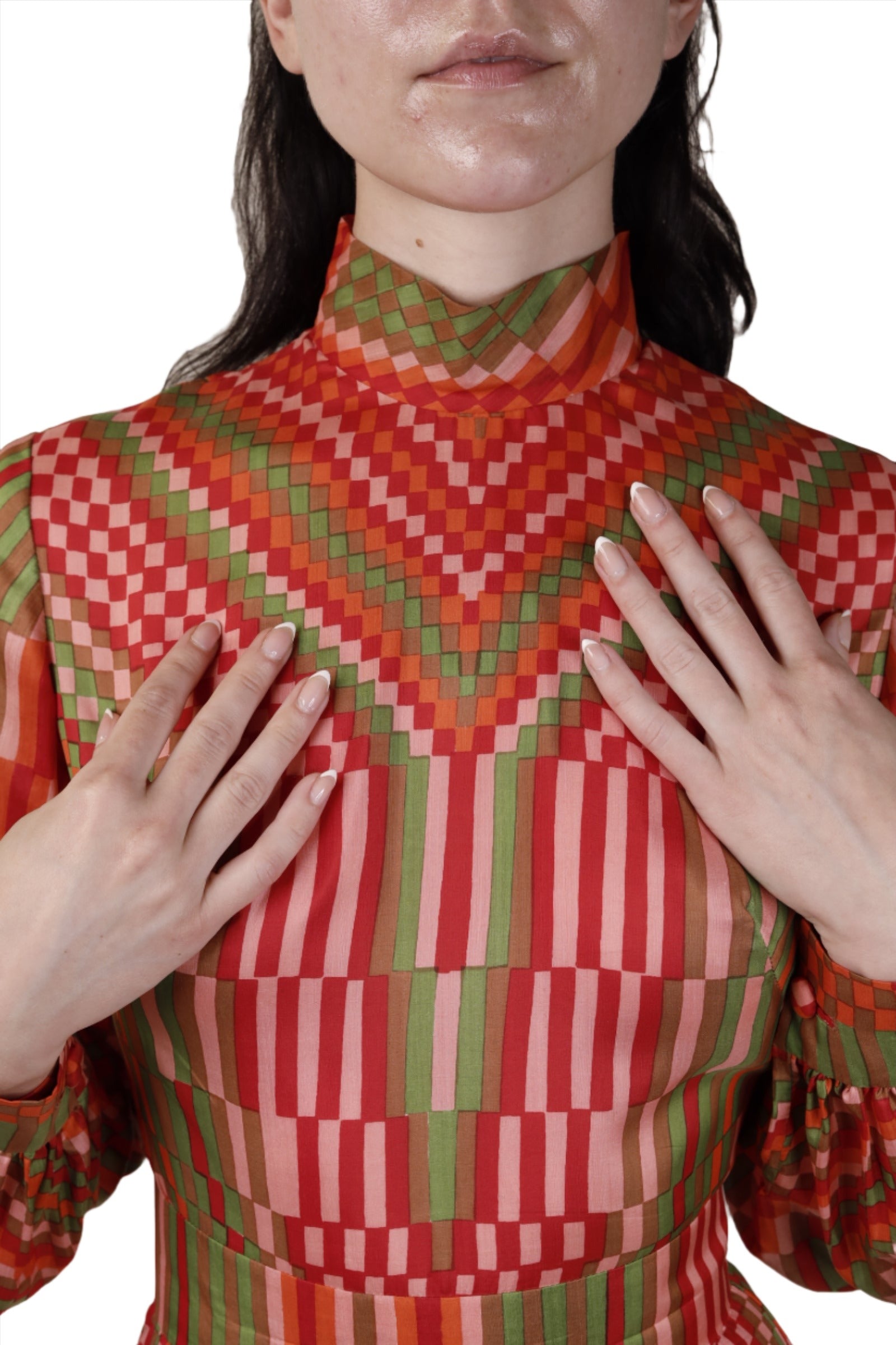 Red Silk Geometric Peasant Dress 1960s – dba House of Strut Red Silk Geometric Peasant Dress 1960s – dba House of Strut