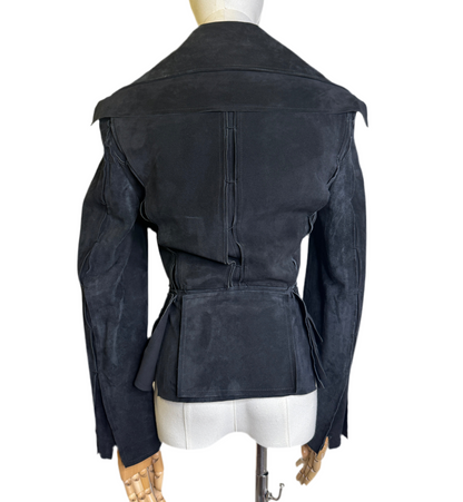 Yves Saint Laurent Black Suede Jacket EU 36 Y2K