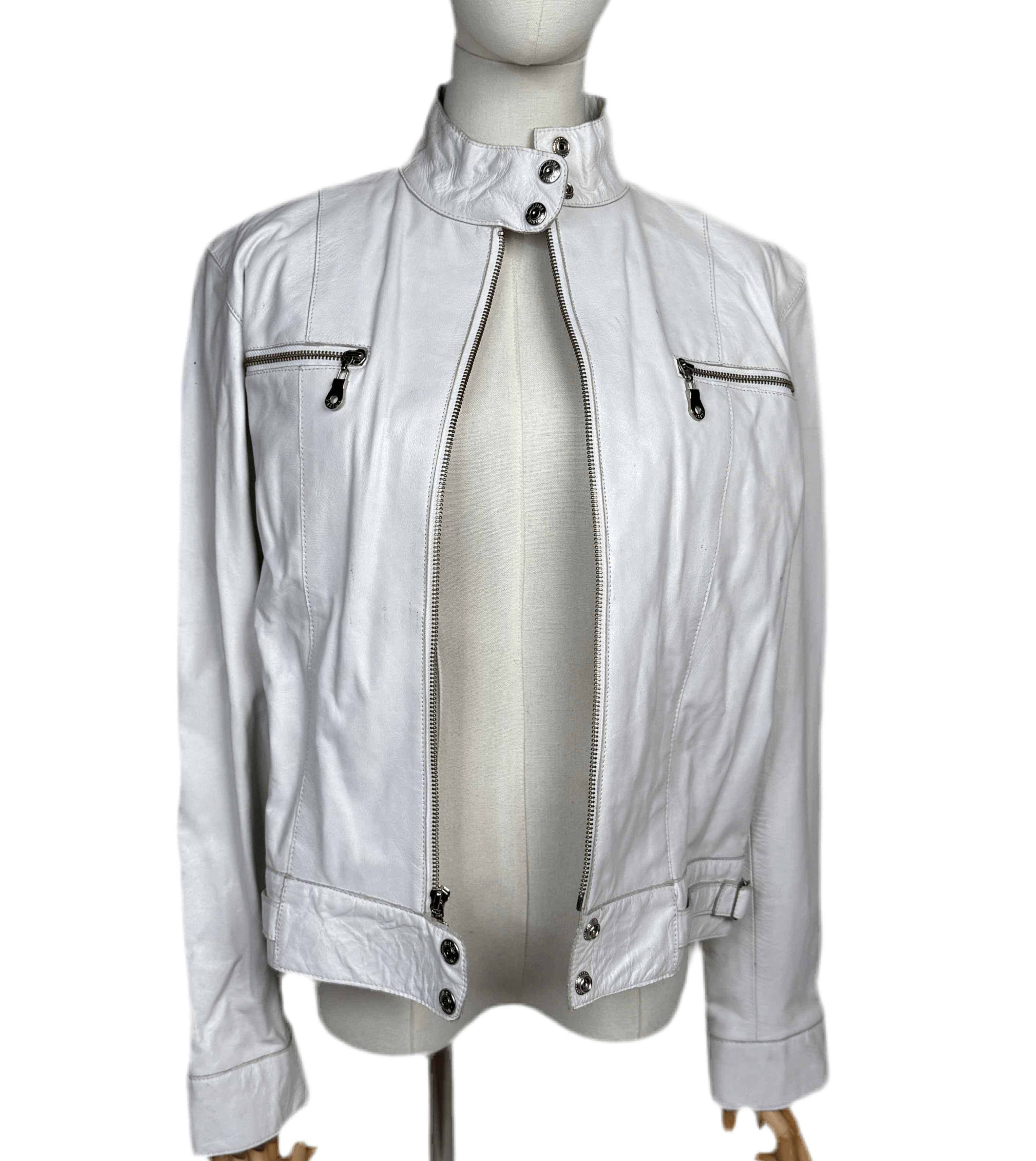 Maxima Ms Jacket 1980s White Maxima Moto Jacket – dba House of Strut