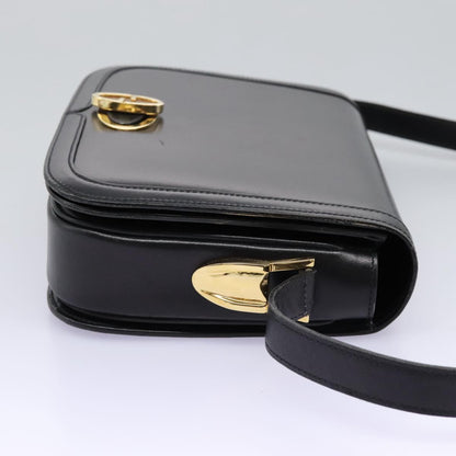 Gucci Black Leather Shoulder Bag 1970s