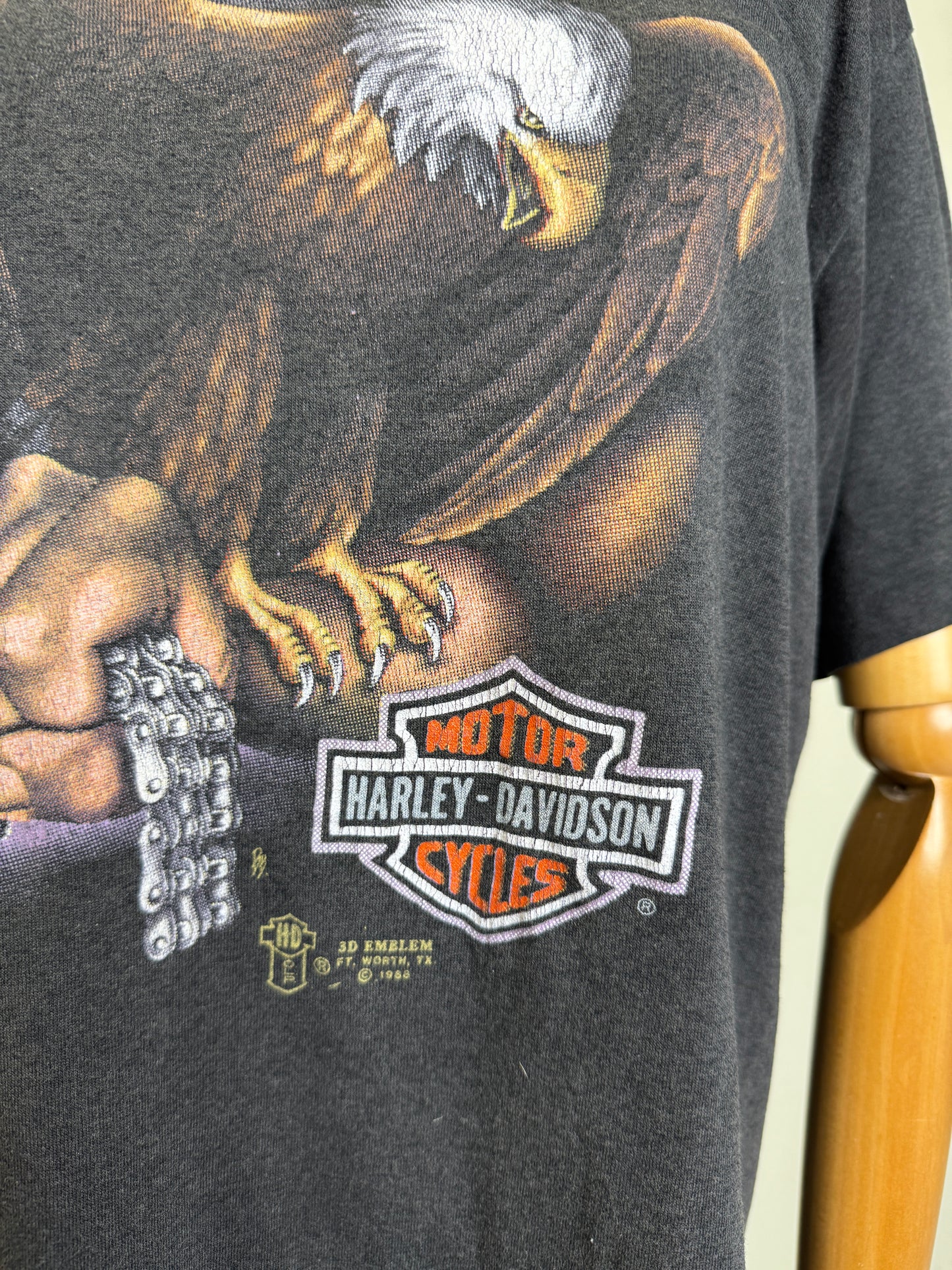 Harley Davidson Daytona Eagle 3 D Emblem 1988 T-Shirt