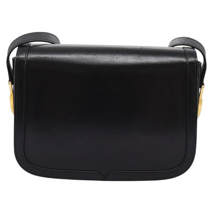 Gucci Black Leather Shoulder Bag 1970s