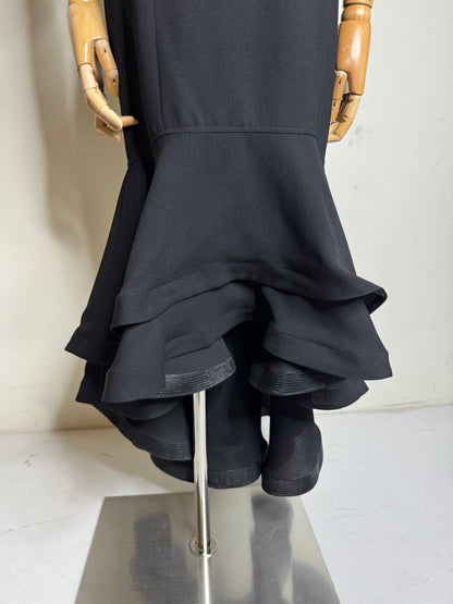 Gracia, Black Evening Skirt w/ Ruffled Hemline 2000s