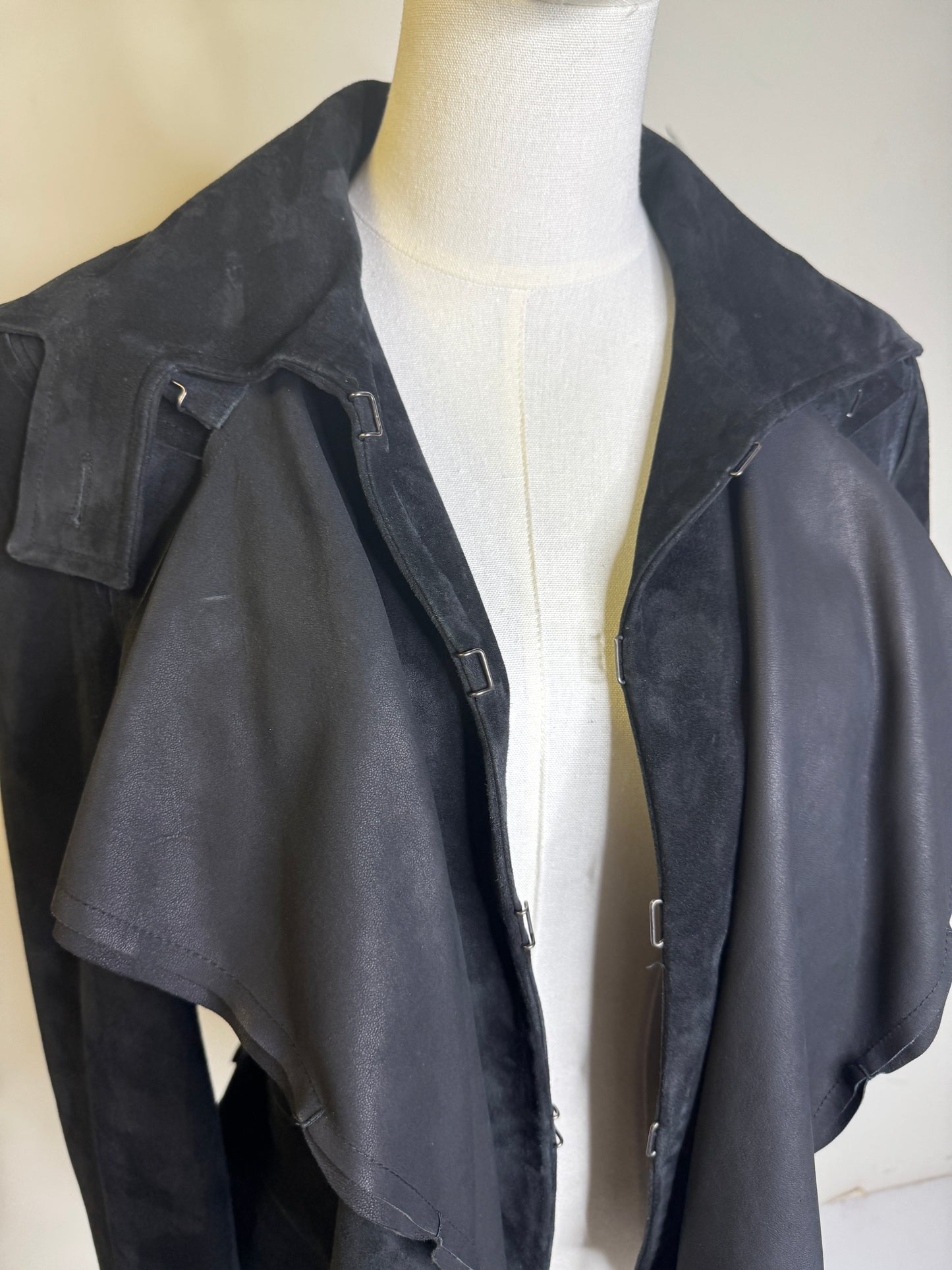 Yves Saint Laurent Black Suede Jacket EU 36 Y2K