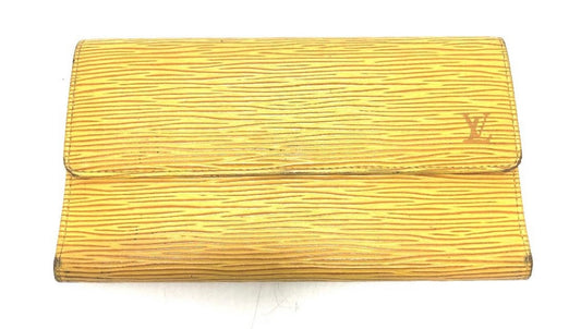 Louis Vuittion Epi Yellow Portefeuille International Long Wallet