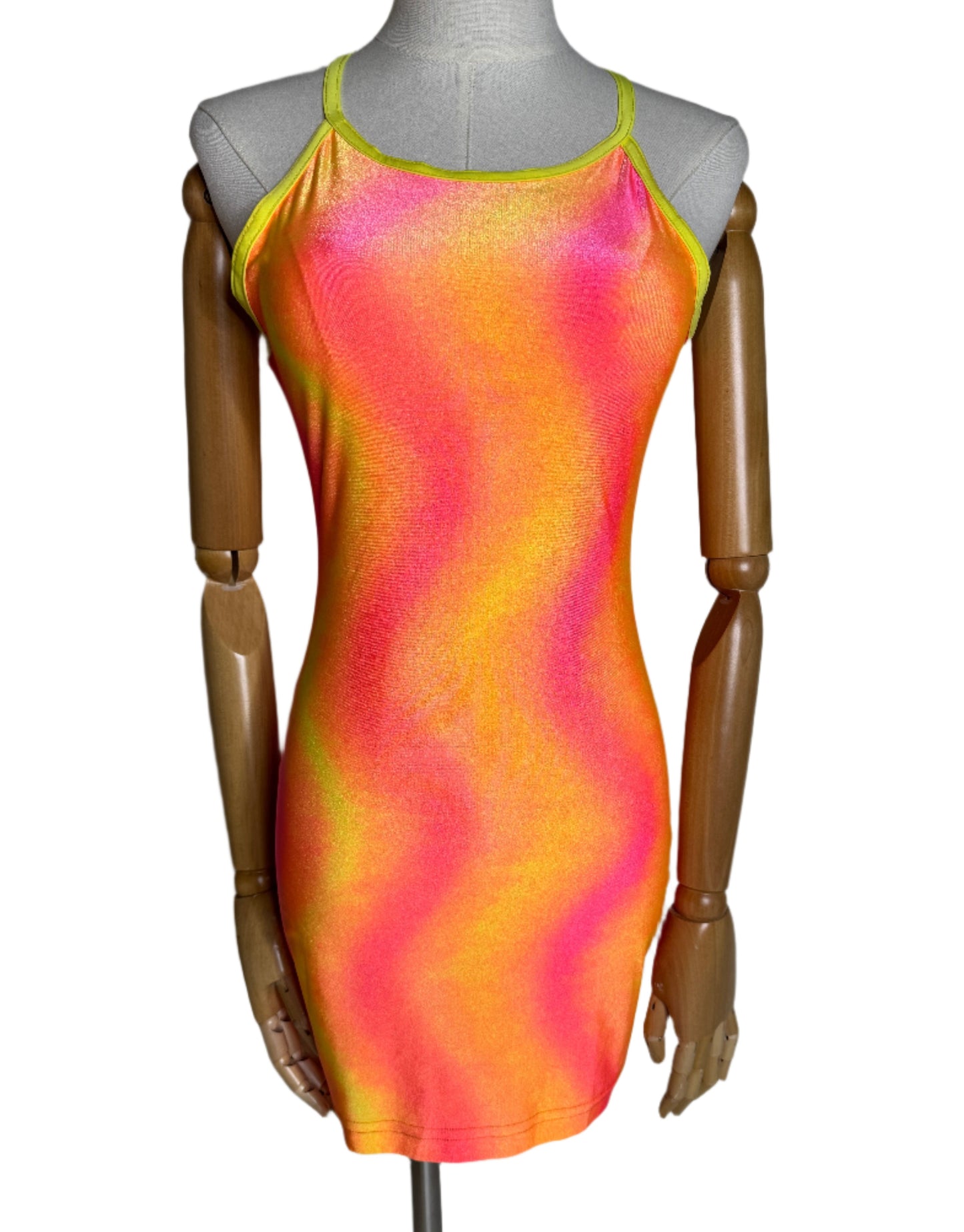 Neon 1990s Mini Dress