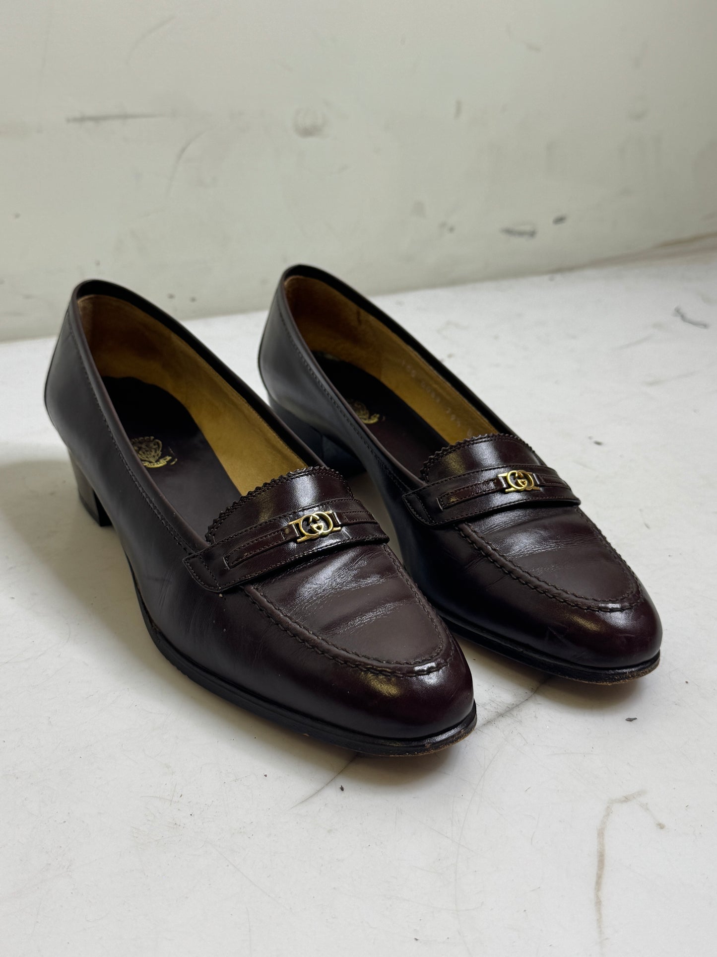 Gucci Brown Leather 70s Loafers