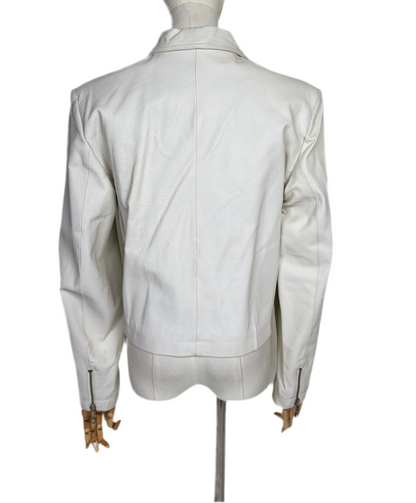 1970s Newport News White Leather Jacket