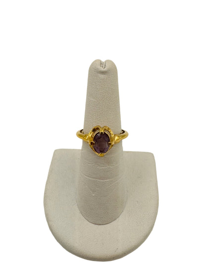 14kt Gold & Amethyst Ring 1980s