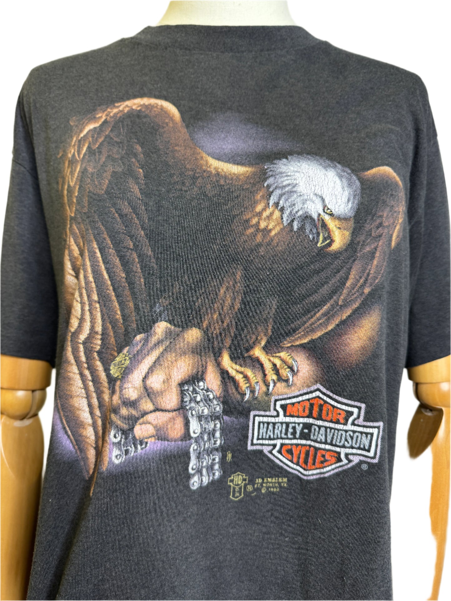 Harley Davidson Daytona Eagle 3 D Emblem 1988 T-Shirt