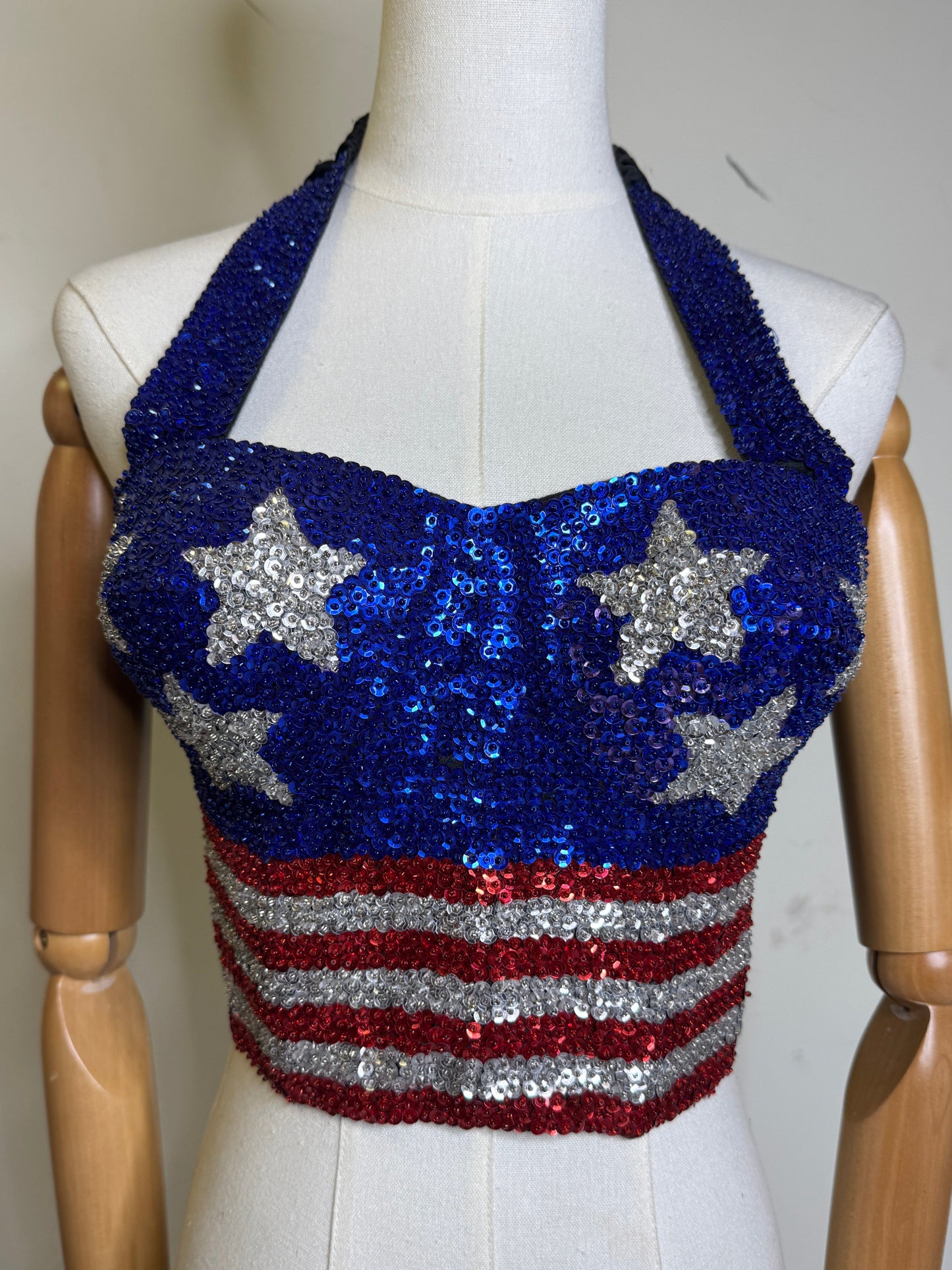 Americana Beaded Corset 1980s