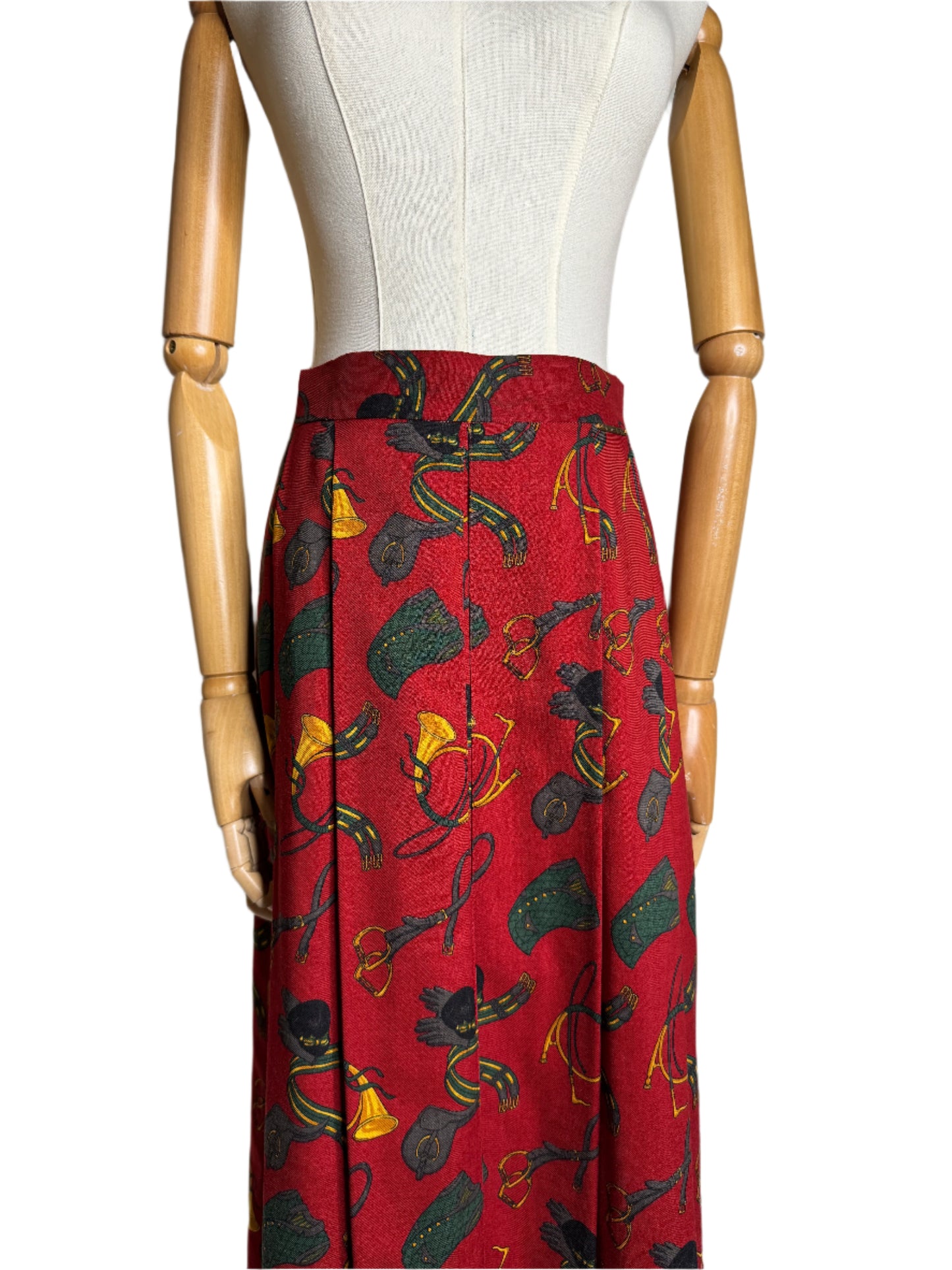 Geiger, Horn Printed Skirt 1980s