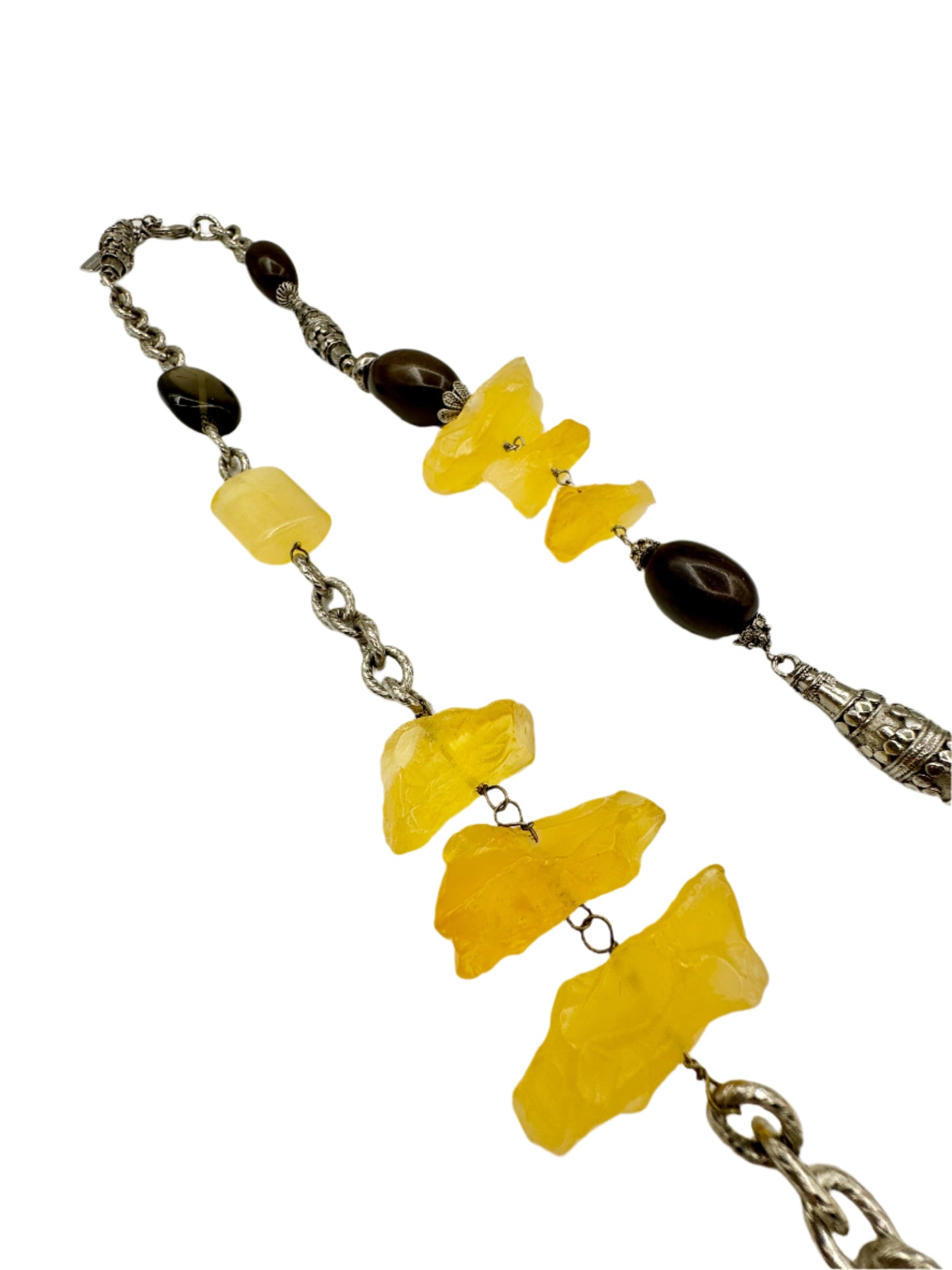 Dolce & Gabbana Long Raw Stone Necklace Y2K