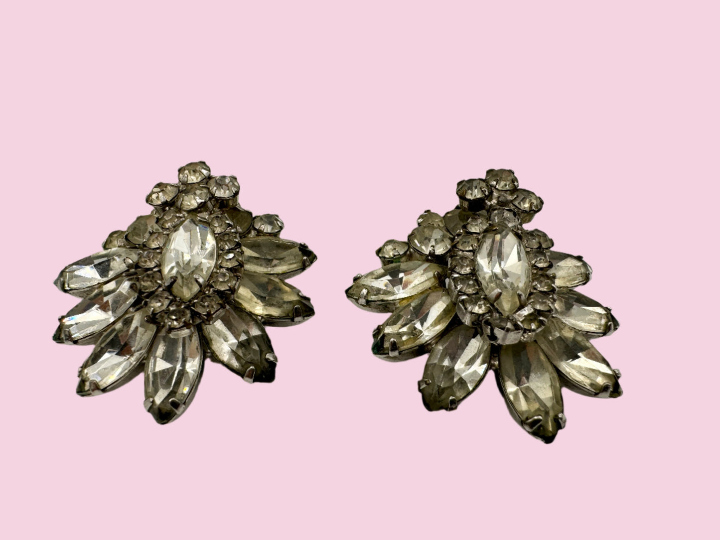 Rhinestone Earrings 1950s