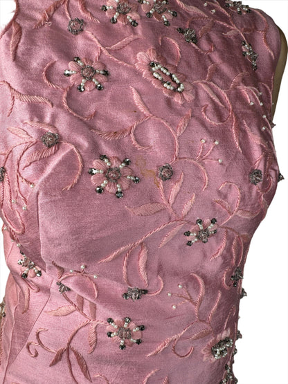 Pink Silk Cocktail Dress 1960s