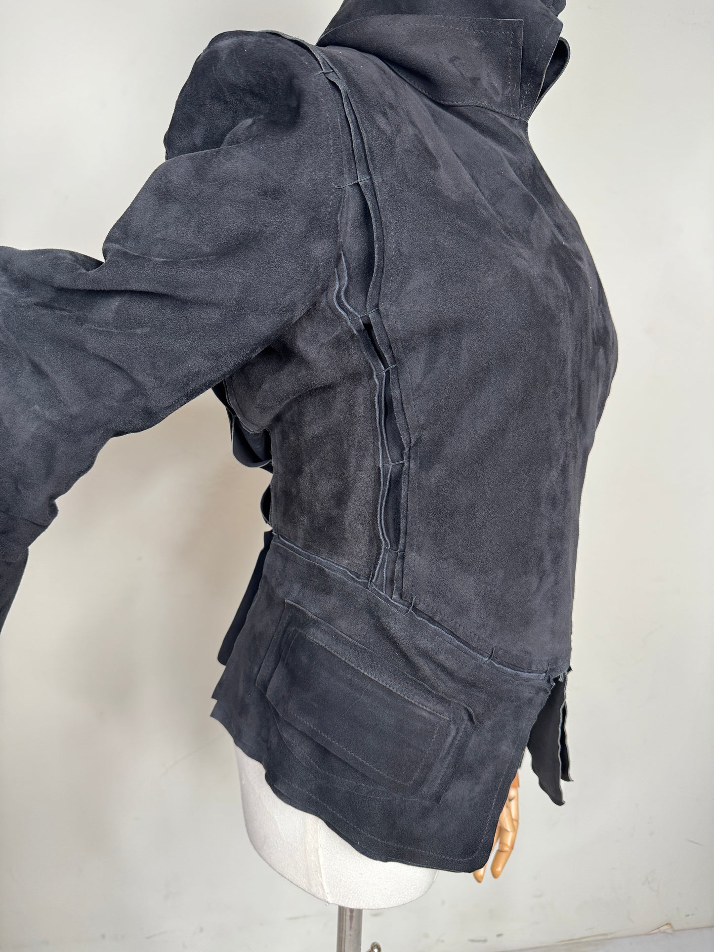 Yves Saint Laurent Black Suede Jacket EU 36 Y2K