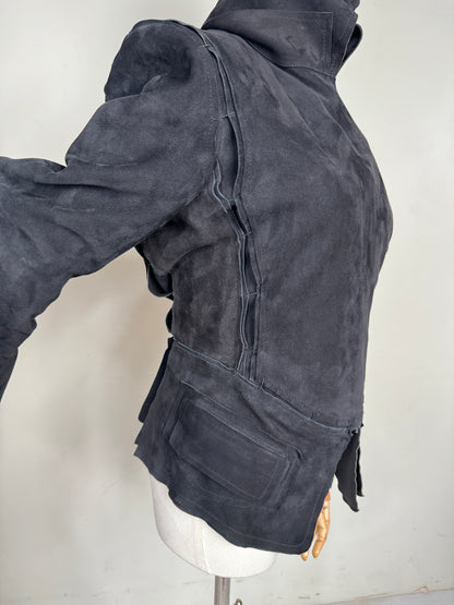Yves Saint Laurent Black Suede Jacket EU 36 Y2K