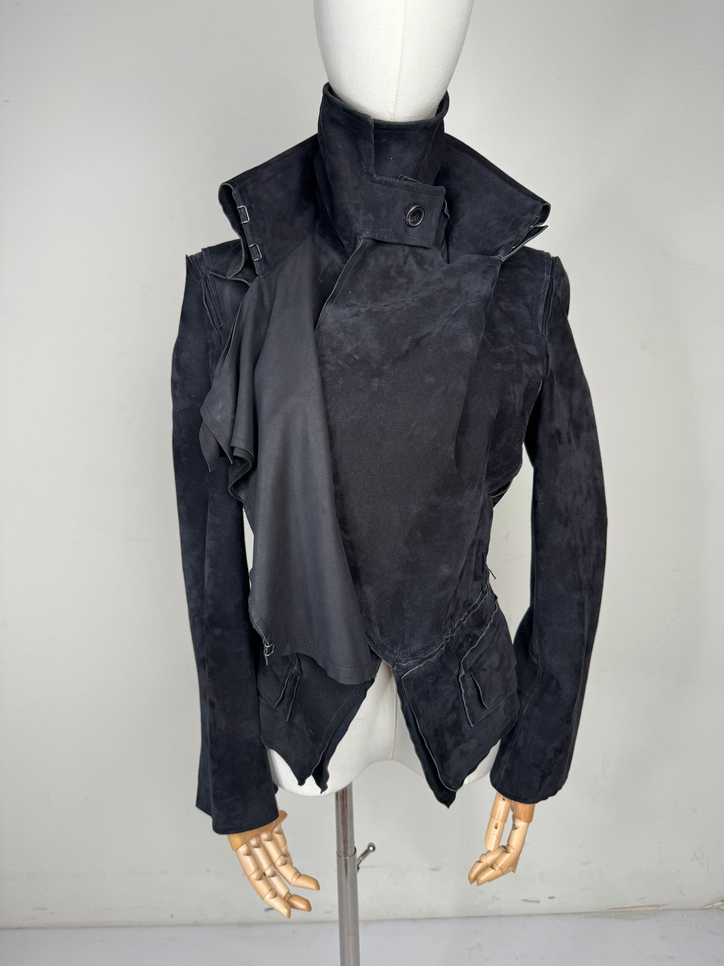 Yves Saint Laurent Black Suede Jacket EU 36 Y2K