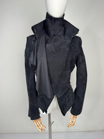 Yves Saint Laurent Black Suede Jacket EU 36 Y2K
