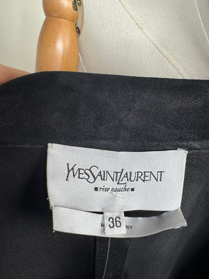 Yves Saint Laurent Black Suede Jacket EU 36 Y2K