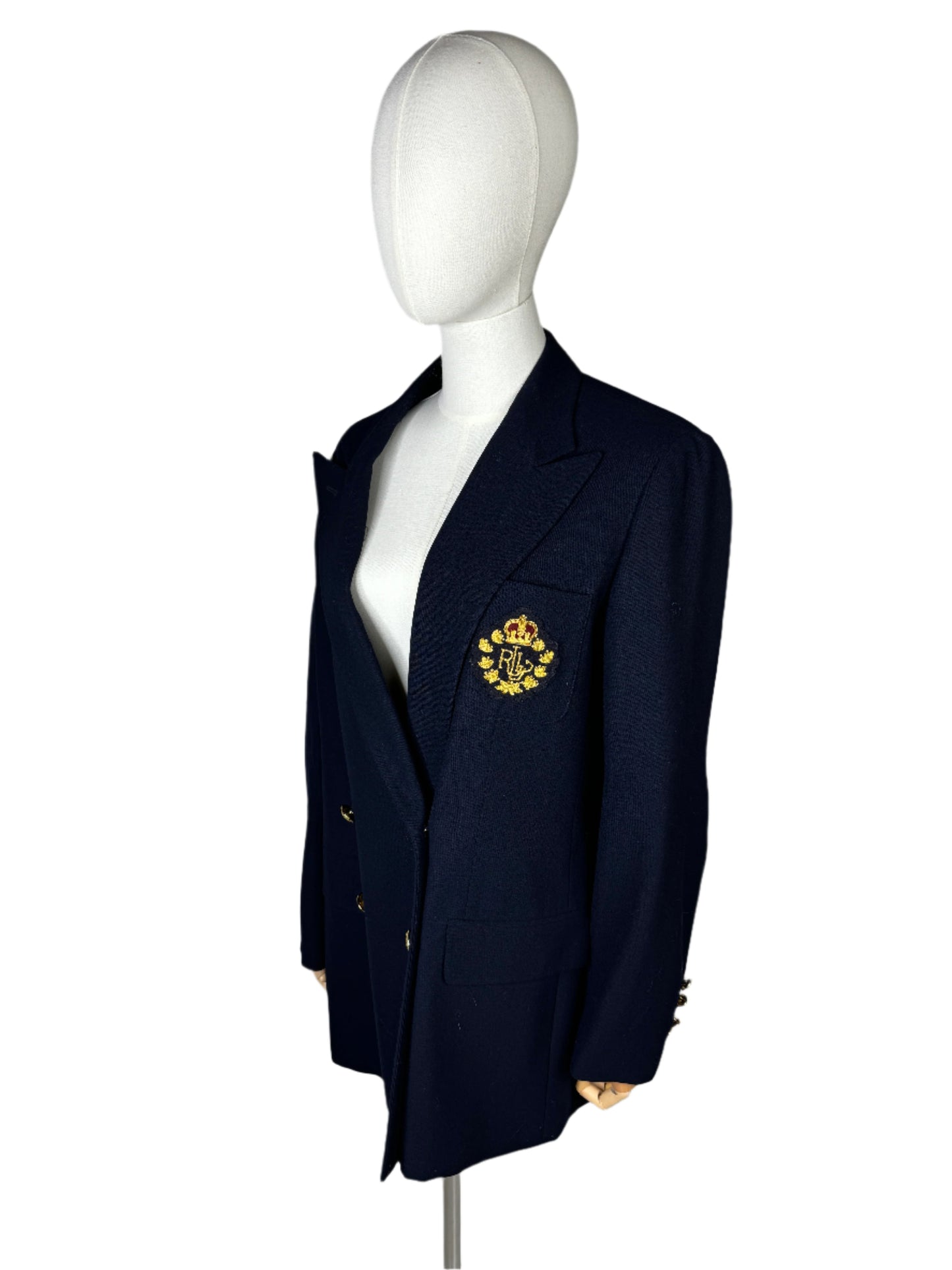 Lauren by Ralph Lauren Navy Blue Blazer 1990s