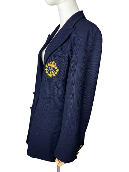 Lauren by Ralph Lauren Navy Blue Blazer 1990s