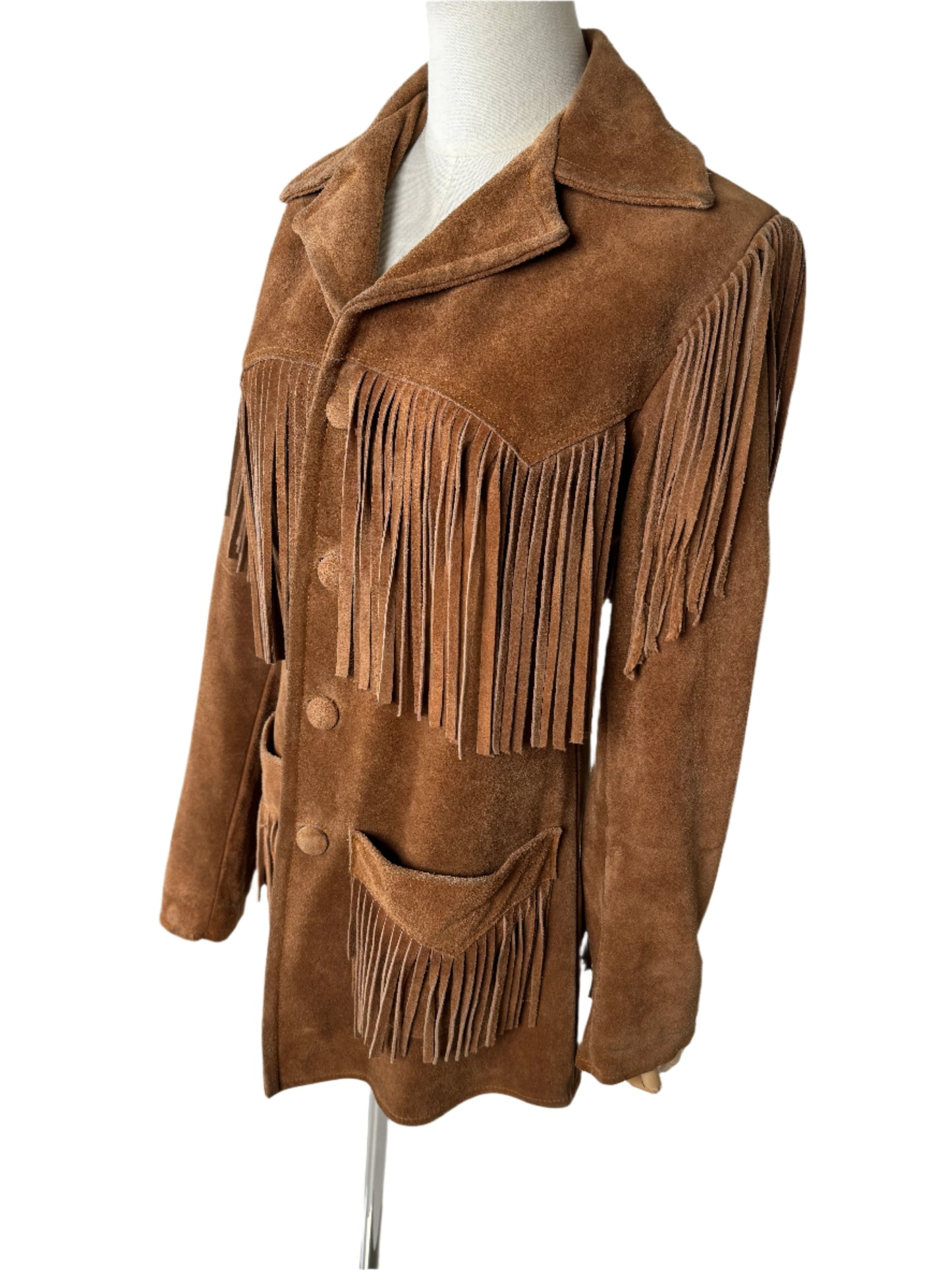 Brown Suede Fringed Jacket 1970s