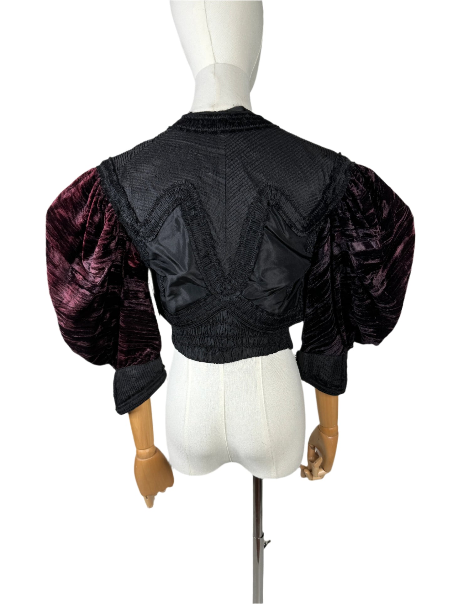 Black Pintuck & Velvet Bolero 1930s