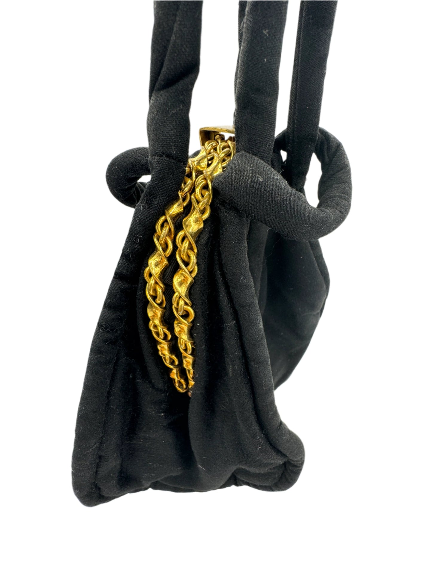 Black Kidney Handbag 1940s