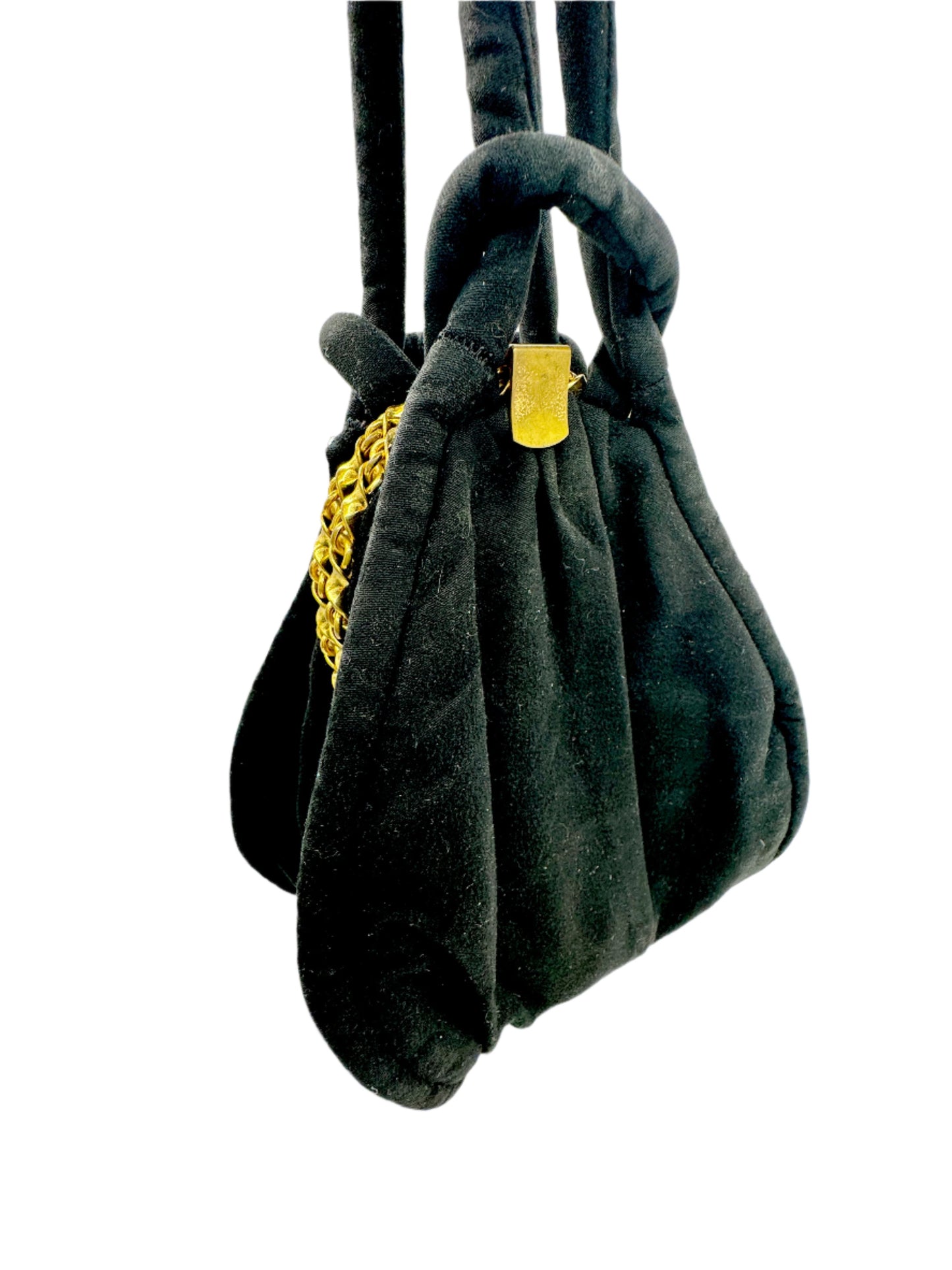 Black Kidney Handbag 1940s