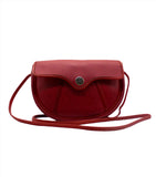 Christian Dior Red Leather Shoulder Bag w/ Flap & Old Logo