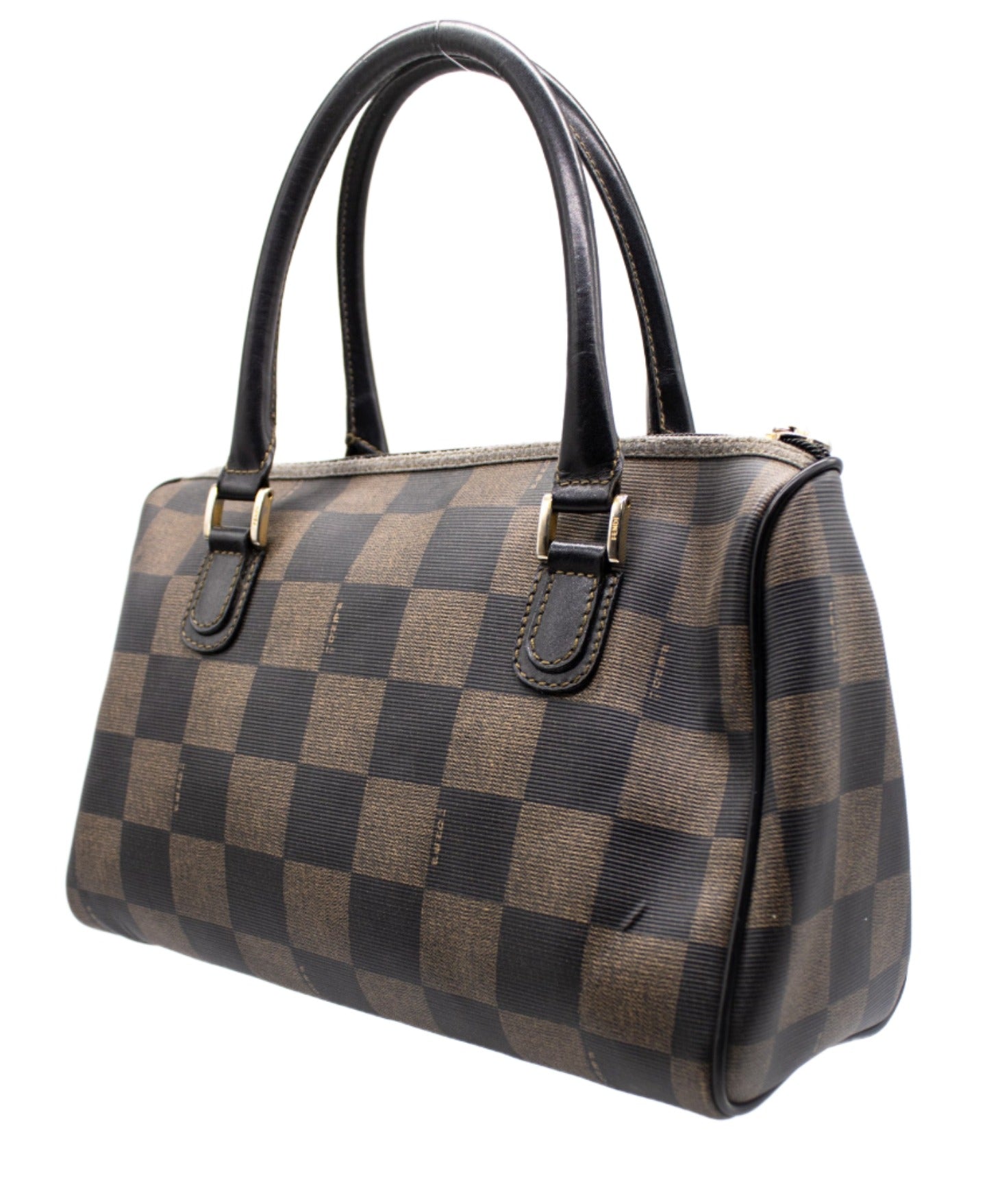 Fendi Pequin Check Boston Bag 1980s House of Strut