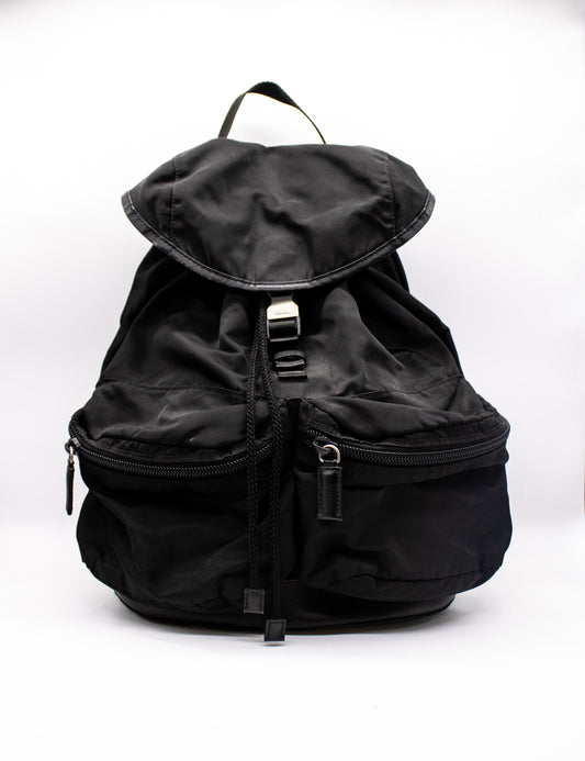 Prada, Black Tessuto Backpack 1990s